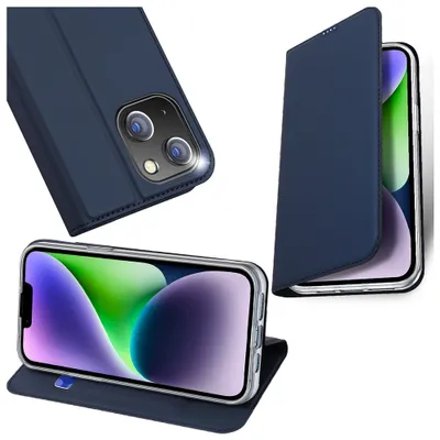 Zdjęcie produktu dla Etui Do Iphone 15 Plus Pokrowiec Z Klapką I Portfelem Dux Ducis Skin Pro - Niebieskie
