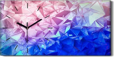 Produktbild von Leinwand Uhr Küche Wohnzimmer Bild 60x30 Malerei Abstrakte Kunst Geometrische - schwarze Hände