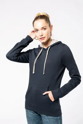 Image de Kariban Damen-kapuzensweatshirt bicolor