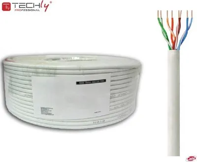 Immagine prodotto di Techly ITP9-FLU-0100, 100 m, Cat6, U/UTP (UTP), Grigio