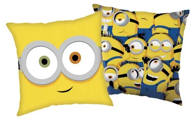 Imagen del producto de Minions, cojín decorativo, 40x40 cm, Bob, color amarillo