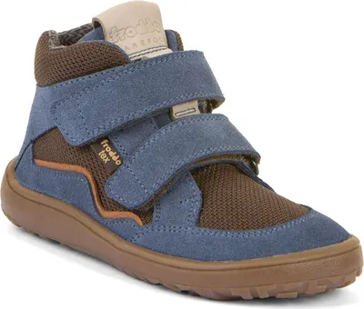 Produktbild von Froddo FroddoTex Barefoot Autumn Kinder Wasserdichte Barfußschuhe Blau/Braun (Denim+), G3110266-2 - Gr. 36