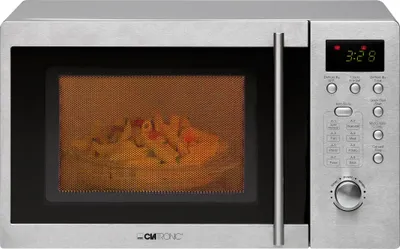 Produktbild von Clatronic Unterbau-Mikrowelle mit Grill | 20 L | 8 Automatikprogramme | 95-Minuten-Timer mit Endsignal | Digitaluhr | Unterbaufähig | MWG 778 U silber