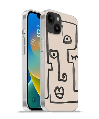 Produktbild von MuchoWow® Handyhülle Schutzhülle Hülle für Apple iPhone 14 Plus - Soft case Auge - Lippen - Strichzeichnung Silikon Softcase Handy Hülle - Abbildung