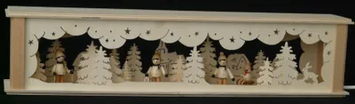 Produktbild von Schwibbogenerhöhung mit Winterkinder und Beleuchtung BxHxT 52x10x10cm NEU