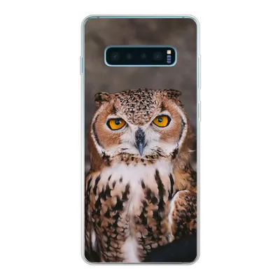 Produktbild von MuchoWow® Handyhülle Schutzhülle Hülle für Samsung Galaxy S10 Lite Braune Eule schaut direkt in die Kamera Silikon Softcase Handy Hülle - Schutz