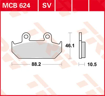 Obrázek produktu pro TRW Brzdová destička Trw Sinter Mcb 624 Sv