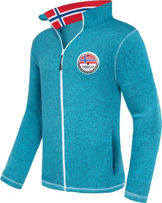 Produktbild von Nebulus Fleecejacke LUZON Herren, warme Fleece Jacke, mit langem Full-Zip Reißverschluss, P5170 - Herren, türkis, 3XL
