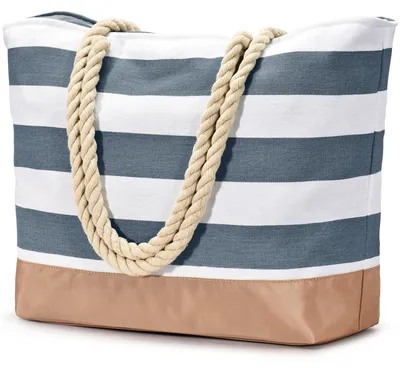 Produktbild von Solidchoice – Große Strandtasche mit Reißverschluss und wasserdichtem Innenfutter