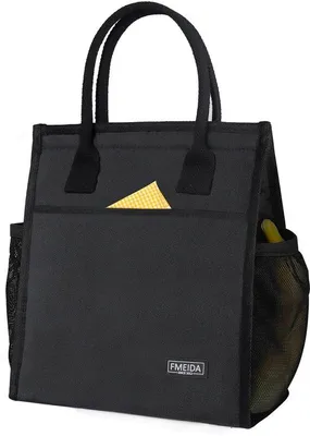 Produktbild von Isolierende Picknicktas, opvouwbare Mini-Tas, geïsoleerde Reisebox, Thermobox, kleine Picknicktas, opvouwbare Lunchtas, für Damen und Herren, Schwarz
