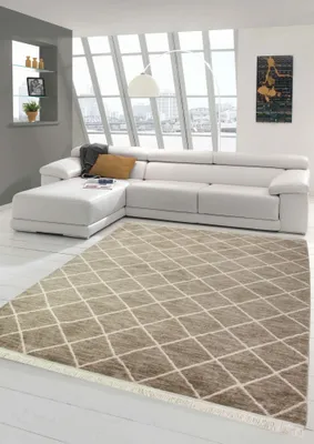 Zdjęcie produktu dla Orientalny dywan kilim z ornamentami w kolorze beżowym rozmiar - 120x170 cm