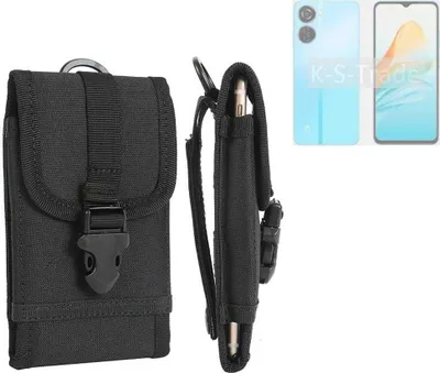 Produktbild von K-S-Trade Holster Handy Hülle kompatibel mit ZTE Axon 40 Lite Holster Handytasche Gürtel Tasche Schutz Hülle Robust Outdoor schwarz