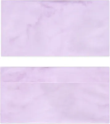Produktbild von 25 Stück Premium Briefumschläge (UMS-5006) DIN lang (110 X 220mm) Marmorpapier violett Briefhüllen Kuvert, ohne Fenster, haftklebend, 80g/m²