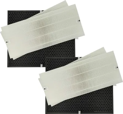 Produktbild von vhbw 4-teiliges Filter-Set kompatibel mit Winix P450, U450 Luftreiniger - HEPA-Filter, Aktivkohlefilter