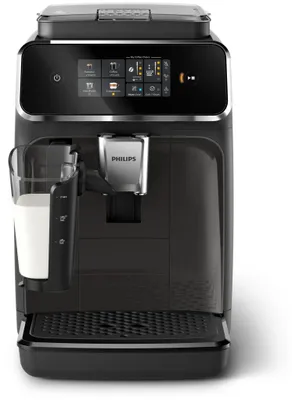 Produktbild von Philips Kaffeevollautomat Serie 2200, 2 Kaffeeeinstellungen, Milchaufschäumer, schwarz (EP2334/10)
