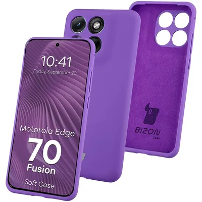 Produktbild von Silikon Handyhülle für Motorola Edge 70 Fusion, Bizon Soft Case, Violett