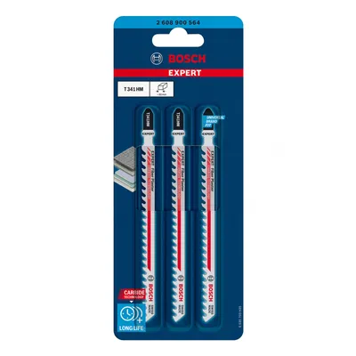 Image de Lame de scie sauteuse Expert Carbure T 341 HM BOSCH 132 mm Spécial Plâtre - 2608900564