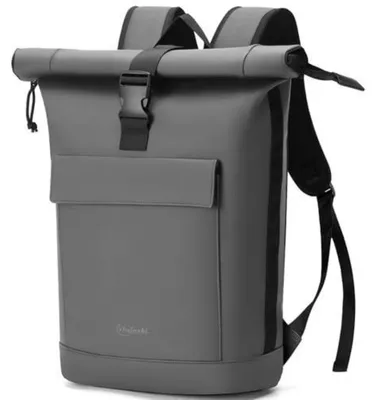 Produktbild von Rolltop Rucksack Damen & Herren, Laptop Rucksack Wasserdicht mit 17 Zoll Laptopfach, Reiserucksack Tagesrucksack Schulrucksack Grau L
