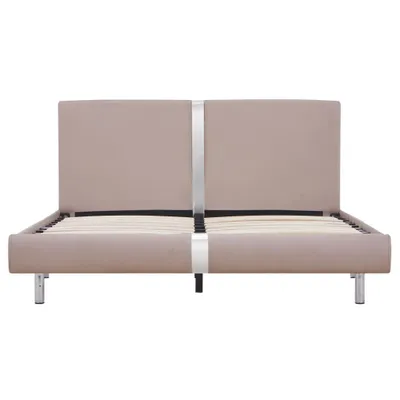 A bed frame shown from the front against a white background.