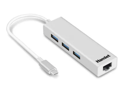 Immagine prodotto di Hamlet XHUB331TCL replicatore di porte e docking station per laptop USB 3.2 Gen 1 (3.1 Gen 1) Type-C Bianco