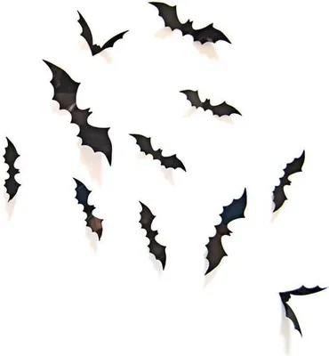 Produktbild von Oblique Unique 3D Fledermäuse 12er Set Halloween Wandtattoo Wandsticker Wanddeko