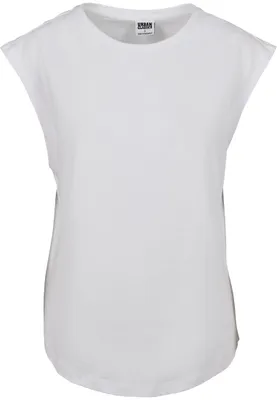 Produktbild von Urban Classics Ladies - Basic Shaped Top Shirt weiß - XS