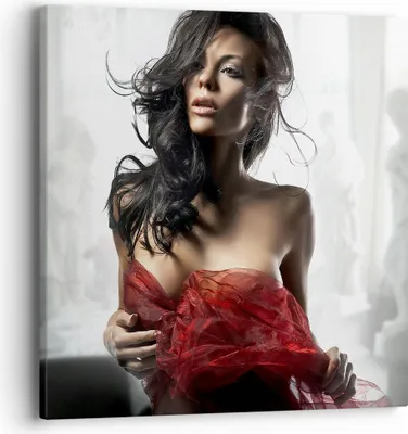 Produktbild von Bild auf Leinwand - Leinwandbild - Schönheit Körper Kleid Eleganz - 40x40cm - Wand Bild - Wanddeko - Leinwanddruck - Bilder - Kunstdruck - Wanddekoration - Leinwand bilder - Wandkunst - AC40x40-2142