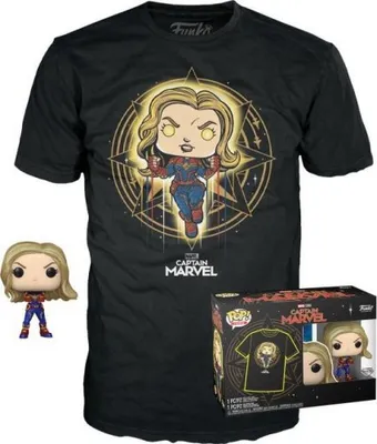 Zdjęcie produktu dla POP & Tee: Marvel - Captain Marvel (rozmiar koszulki L)