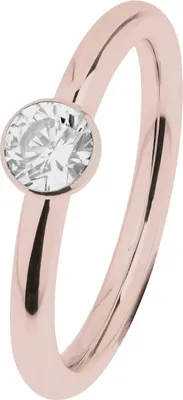 Produktbild von Eleganter filigraner zeitloser Damen Ring aus Roségold mit funkelndem Zirkonia