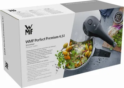 Obrázek produktu pro WMF Perfect Premium 0795829990, 4,5 l, Keramický, Plyn, Halogen, Indukční, Nerezová ocel, 22 cm, Nerezová ocel, Německo