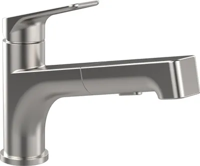 Produktbild von V&B Spültisch-Einhebelmischer Junis Shower schwenkb. Strahlregler, Edelstahl massiv