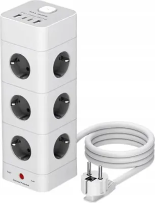 Immagine prodotto di Presa multipla 16 in 1 con 12 prese CA + 2x USB A + 2x USB C con interruttore