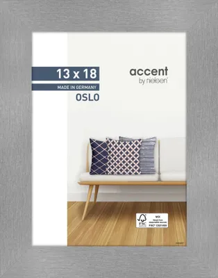 Obrázek produktu pro Dřevěný rám Nielsen Accent Oslo 13x18 cm stříbrný