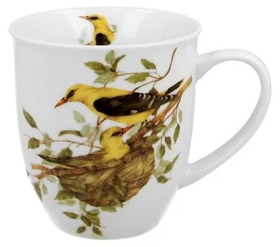 Produktbild von Becher, Tasse, Kaffeetasse, Vogelwelt, in einer Box, als Geschenk - Gewöhnlicher Pirol 400 ml