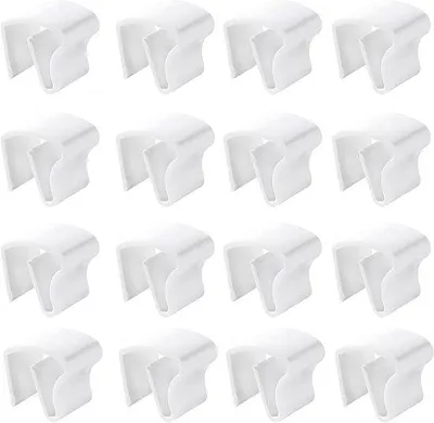 Image de Supports de stores vénitiens en aluminium pour plastique - 16 pièces - Sans perçage - Universels