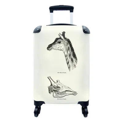 Obrázok produktu pre Kufrík Ručná batožina na kolieskach Malý cestovný kufor so 4 kolieskami Žirafa - lebka - Zviera - Veľkosť kabíny < 55x40x23 cm & 55x40x20 cm - Foto