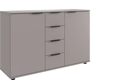 Produktbild von Sideboard >Tilburg< 4 Schübe, 2 Türen, in SAHARAGRAU - 130x83x41cm (BxHxT)