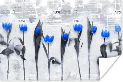 Produktbild von MuchoWow® Poster Blumen - Tulpen - Blau 180x120 cm - Fotoplakat