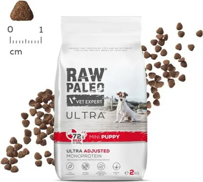 Image de RAW PALEO Ultra Mini Puppy Beef - nourriture sèche pour chiots de petites races - 2 kg