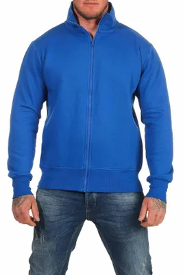 Produktbild von Mivaro Herren Sweatjacke Zipper Basic ohne Kapuze – Stehkragen Sweatshirt Jacke mit Reißverschluss aus Baumwolle - Regular Fit - Zipper Hoodie Look