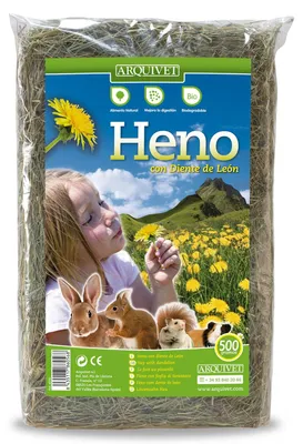 Productafbeelding van Arquivet Heu met paardenbloem voor knaagdieren en kleine zoogdieren, 500 g (1 stuk)