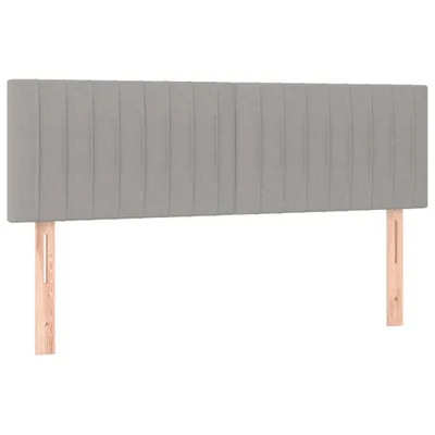 Immagine prodotto di vidaXL Testiere 2 pz. Tessuto grigio chiaro 72x5x78/88 cm