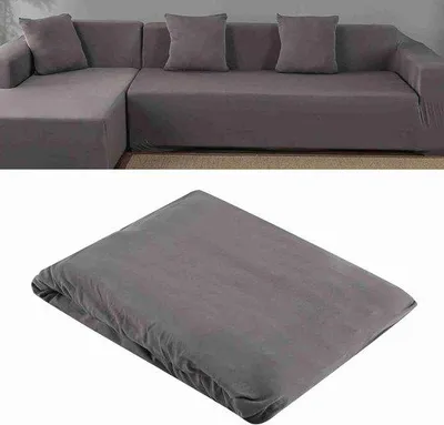 Produktbild von Famanu Bankbezug L-förmiges Sofa - Waschbares Polyester - 3+2-Sitzer - Grau