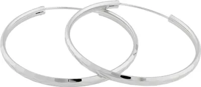 Productafbeelding van Zilveren oorbellenringen, model SVLE0209XD500 - Diameter: 4 cm
