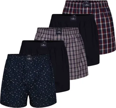 Produktbild von Tom Tailor Herren Boxershorts Unterhosen Web Shorts 5er Pack Größe: 5