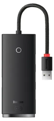 Obrázok produktu pre Baseus Lite Series HUB 4-Portowy (USB-A do 4xUSB-A 3.0) 2m czarny (WKQX030201)