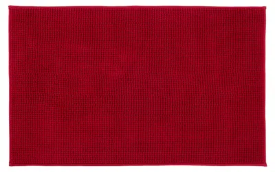 Produktbild von GÖZZE Chenille Badteppich superweicher saugfähiger rutschfester Mikrofaser-Badvorleger Bordeaux 50 x 70 cm