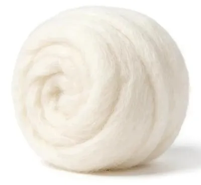 Zdjęcie produktu dla Wełna filcowa biała 100G do filcowania suchego mokrego DIY rękodzieło