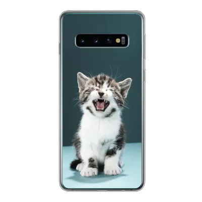 Produktbild von MuchoWow® Handyhülle Schutzhülle Hülle für Samsung Galaxy S10 Katze - Kätzchen - Miau Silikon Softcase Handy Hülle - Handytasche