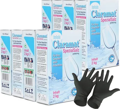 Produktbild von Claramat Spezial Salz 16 kg (8 x 2 kg) Spülmaschinensalz grob